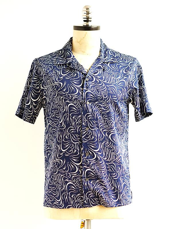 John Varvatos Loren SS Print Shirt - Blue