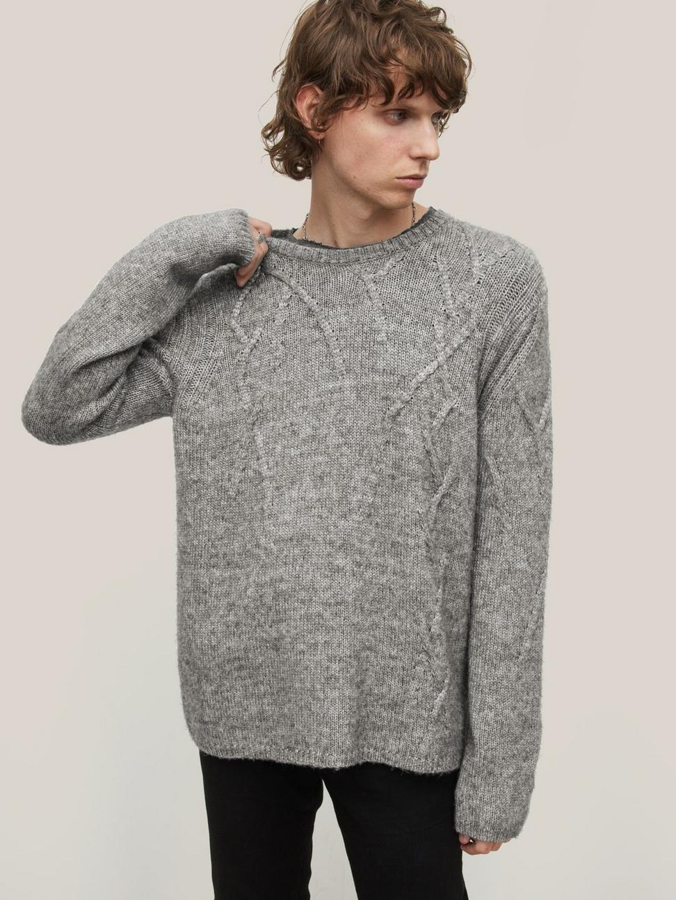 John Varvatos NOLANS Crewneck Sweater - Moon Shadow