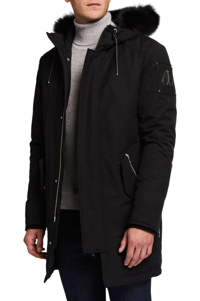 Moose Knuckles Men's Oakbank Parka Black w/Black Fox