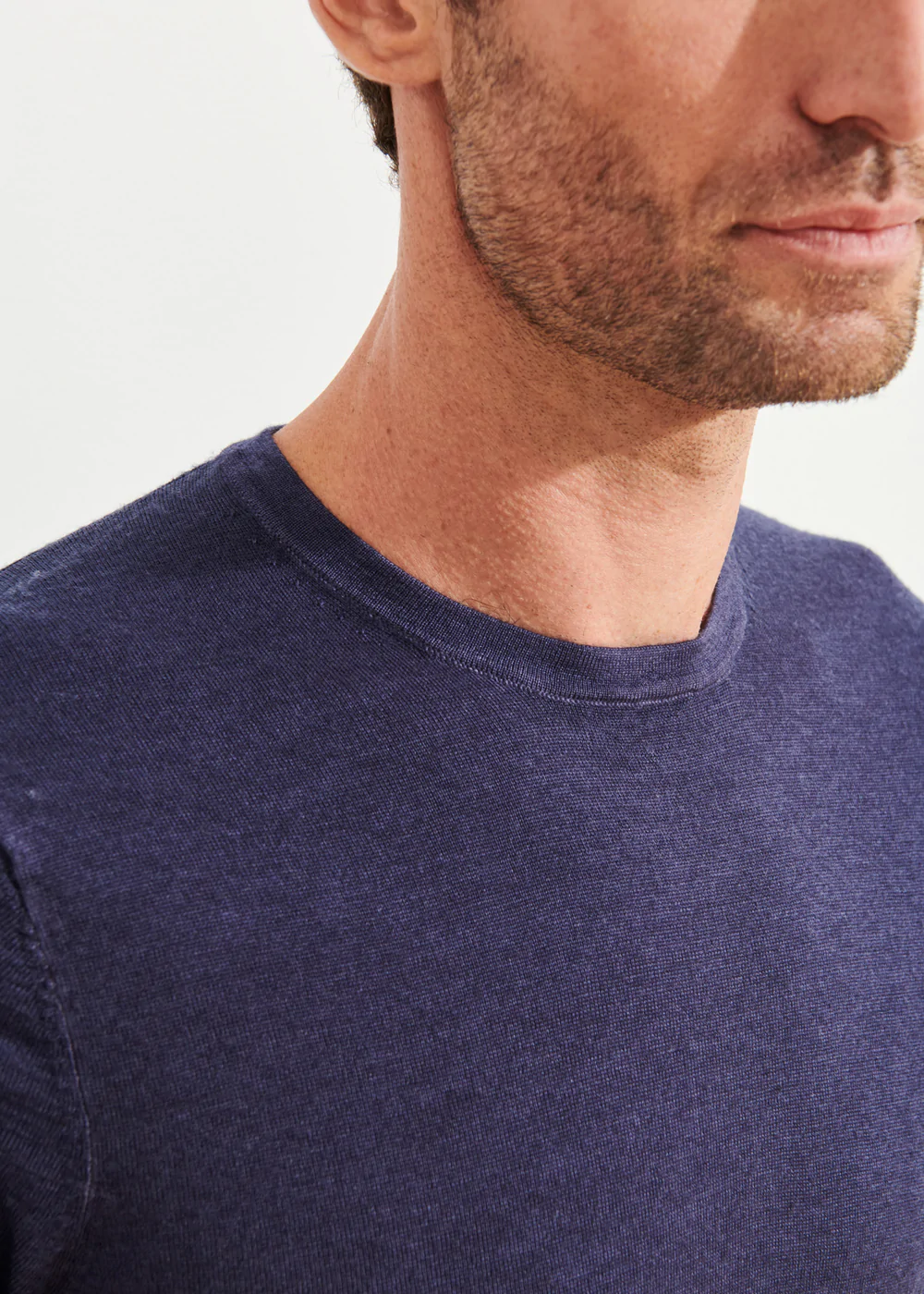 Patrick Assaraf Extra Fine Merino Crewneck Sweater - Midnight