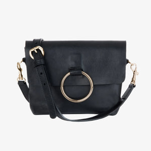 Brave Mini Virtue Bag in Black Bridle with Gold Buckle