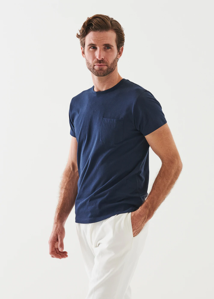 Patrick Assaraf Lightweight Pima Cotton T-Shirt - Galaxy Blue