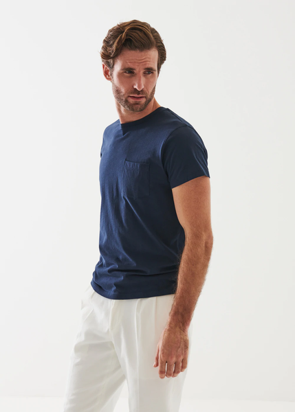 Patrick Assaraf Lightweight Pima Cotton T-Shirt - Galaxy Blue