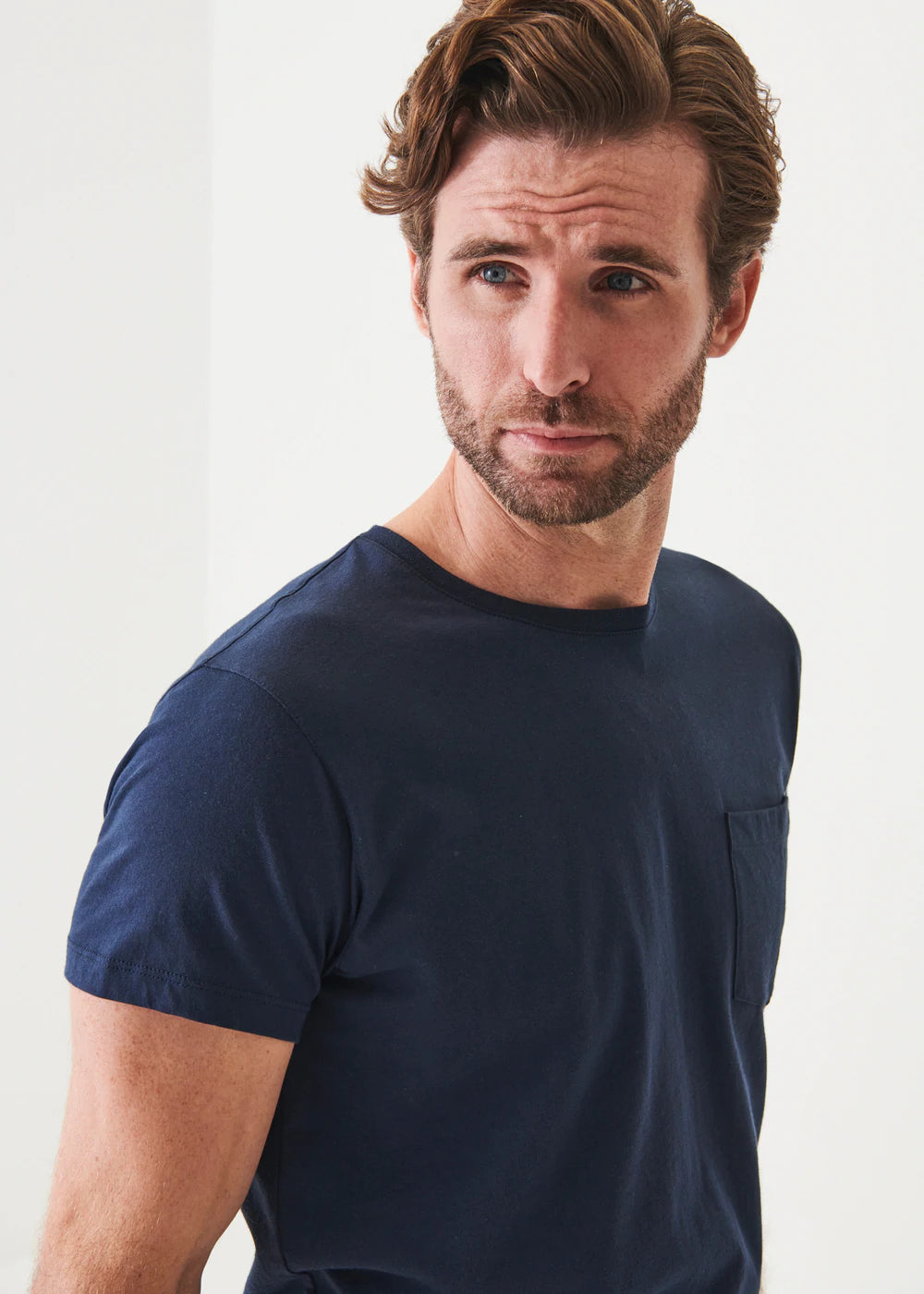Patrick Assaraf Lightweight Pima Cotton T-Shirt - Galaxy Blue