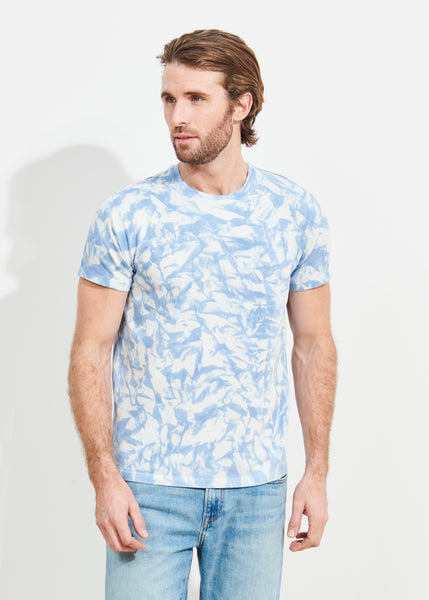 Patrick Assaraf SS Tie Dye T-Shirt - Light Blue