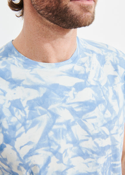 Patrick Assaraf SS Tie Dye T-Shirt - Light Blue