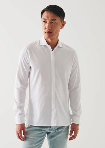 Patrick Assaraf L/S Button Front Shirt - White