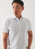 Patrick Assaraf SS Polo All Over Print - White
