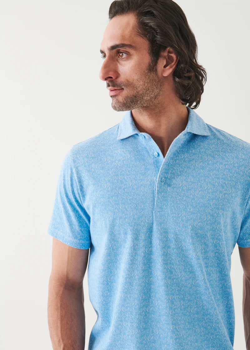 Patrick Assaraf SS Polo All Over Print - Mirage