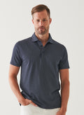 Patrick Assaraf SS Micro Print Polo - Midnight