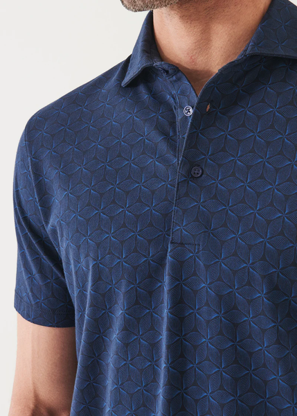 Patrick Assaraf SS Polo All Over Print - Moonlight