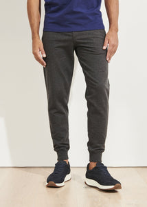 Patrick Assaraf Pima Cotton French Terry Jogger - Charcoal