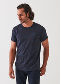 Patrick Assaraf SS Pima Camo Crew - Midnight