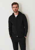Patrick Assaraf Active Full Zip Hoodie - Black