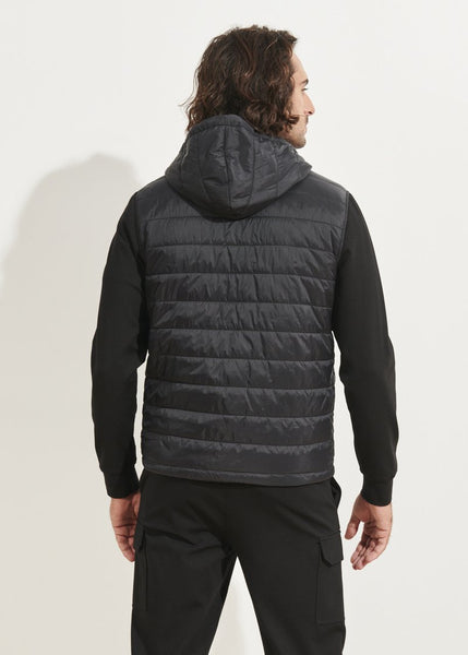 Patrick Assaraf Active Quilted Travel Hoody - Black
