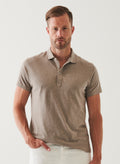 Patrick Assaraf SS Overdye Heather Polo - Sandstone