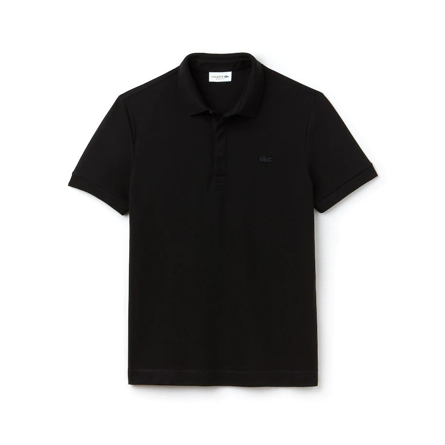 Lacoste Regular Fit Stretch Cotton Paris Polo - Black