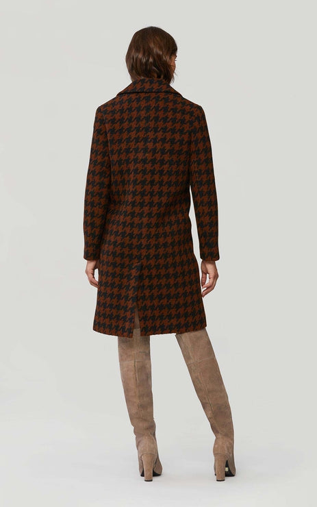 Soia  & Kyo Ren Exploded Houndstooth Coat in Russet