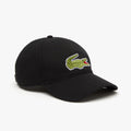 Lacoste Unisex Adjustable Organic Cotton Twill  Cap - Black