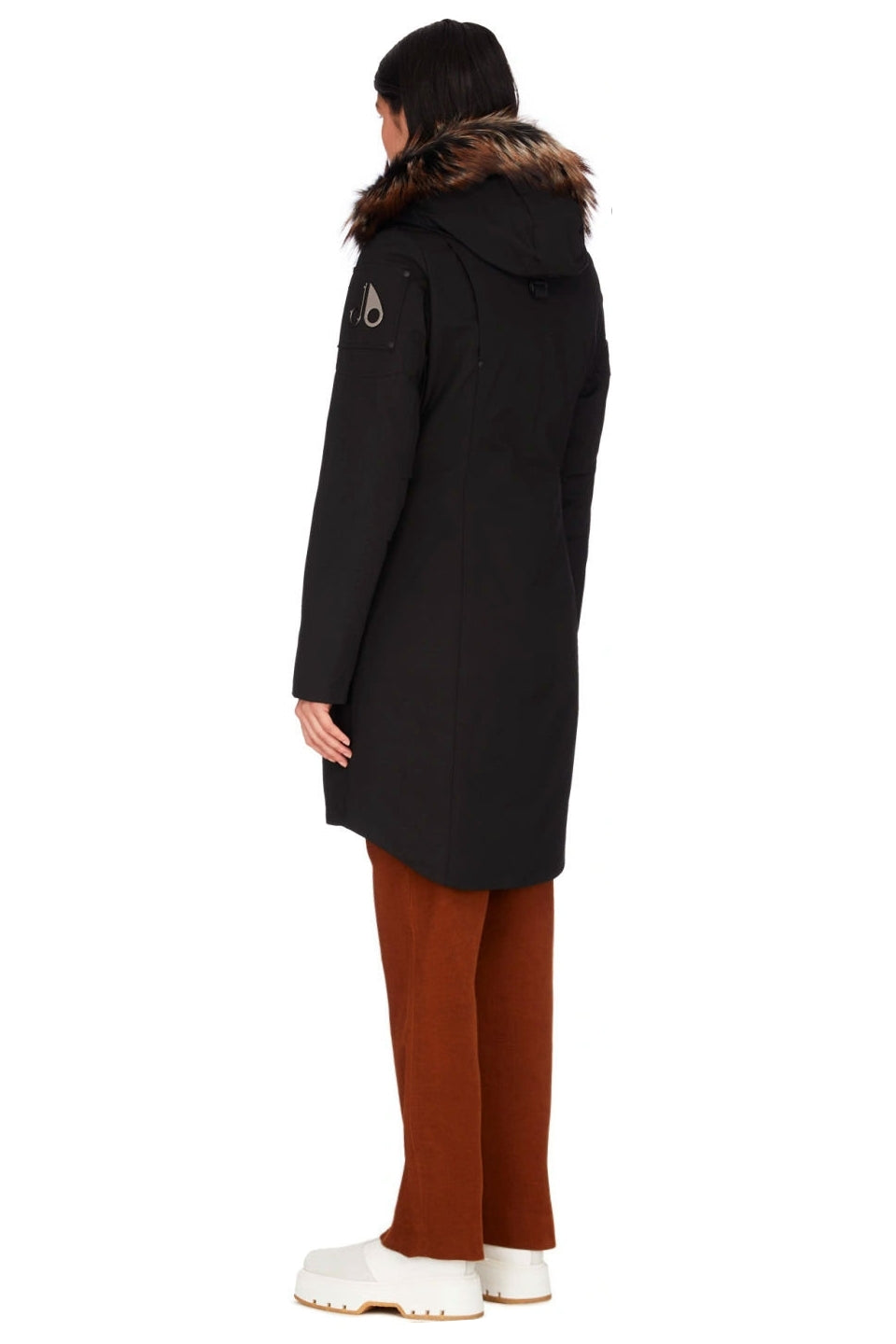 Moose Knuckles Women's  Stirling Park Black w/Silver Fox Viking Fur