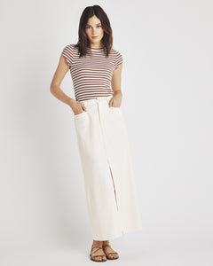Splendid Rhiannon Maxi  Front Slit Skirt in Moonstone