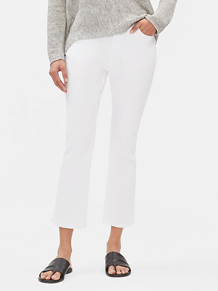 Eileen Fisher Cropped Jean in White