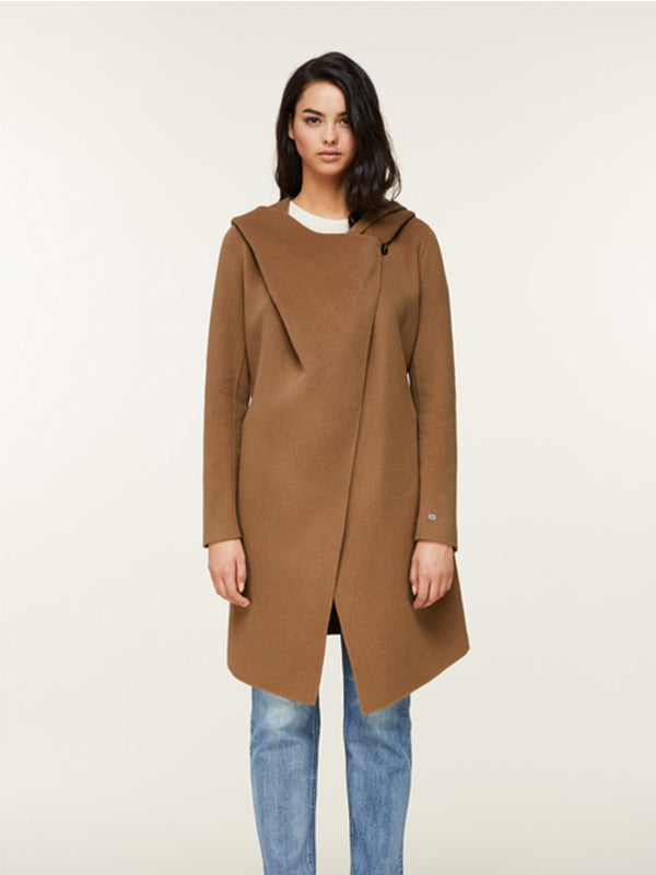 Soia&Kyo Samia-N Belted Wool Coat in Camel