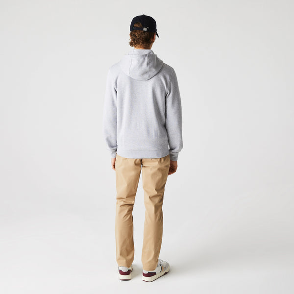 Lacoste SPORT Hooded Lightweight Bi-material Sweatshirt - Light Grey