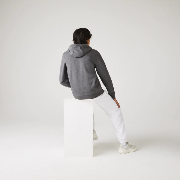 Lacoste SPORT Hooded Lightweight Bi-material Sweatshirt - Dark Grey