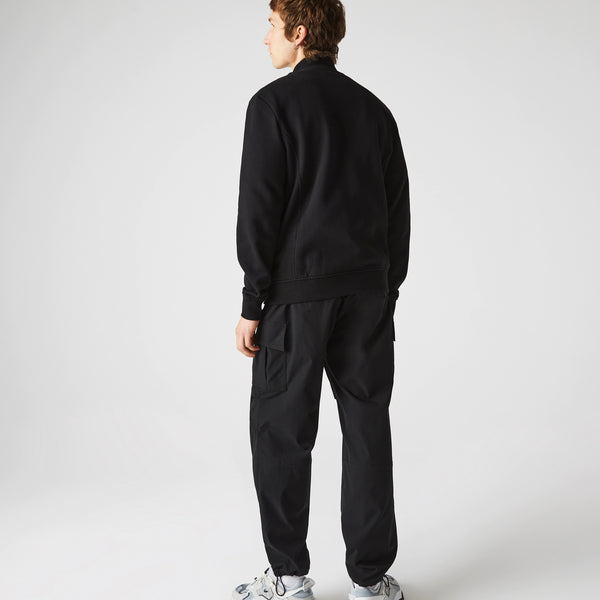 Lacoste SPORT Cotton Blend Fleece Zip Sweatshirt - Black