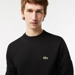 Lacoste Men's Organic Brushed Cotton Sweatshirt - Black