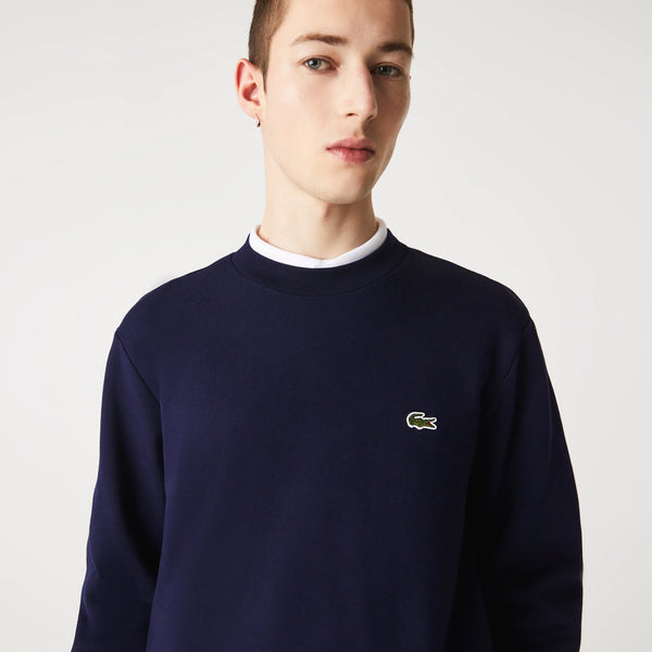 Lacoste Cotton Fleece Crew Neck Sweatshirt - Navy