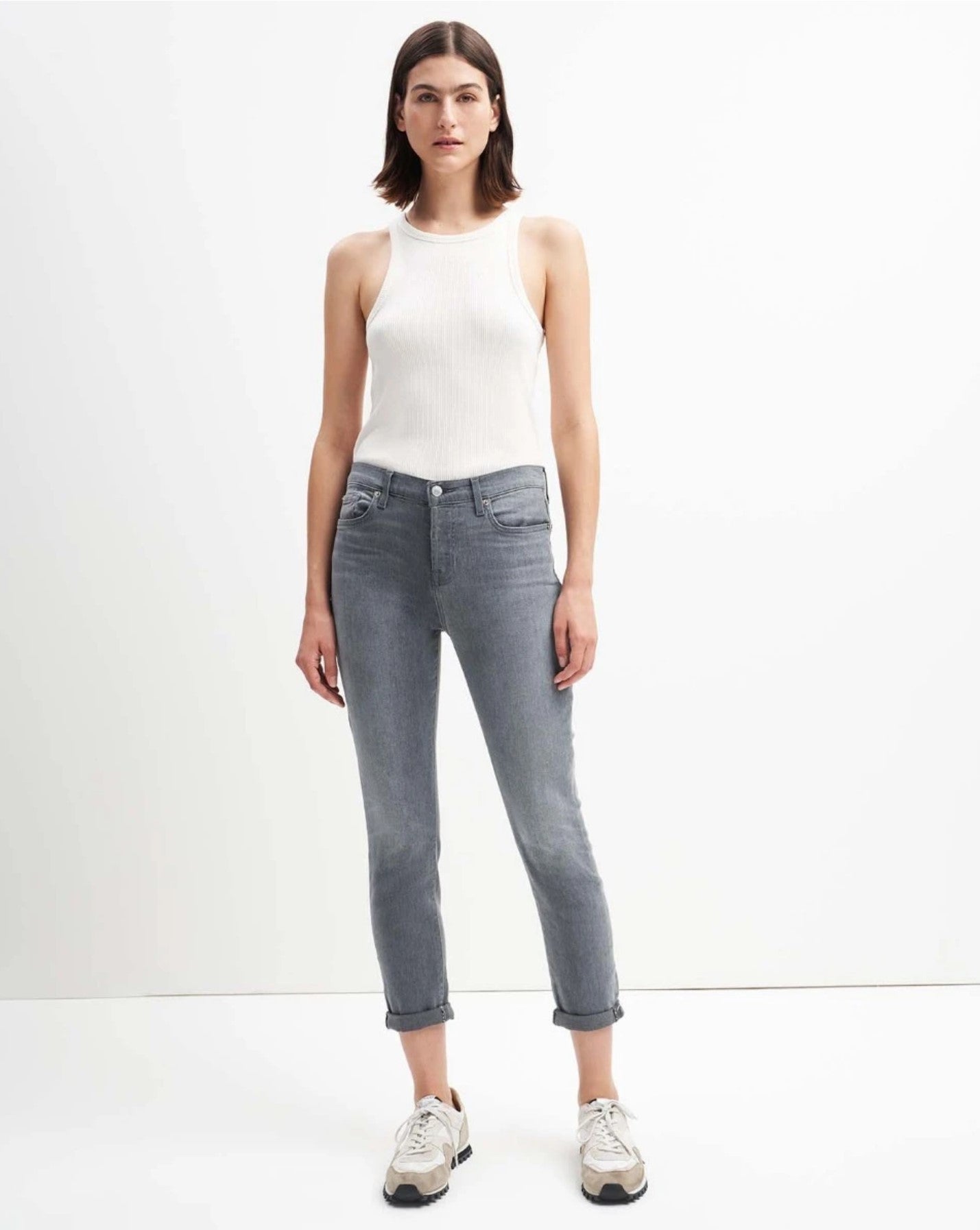 7 For All Mankind Josefina boyfriend jean in Cher Grey