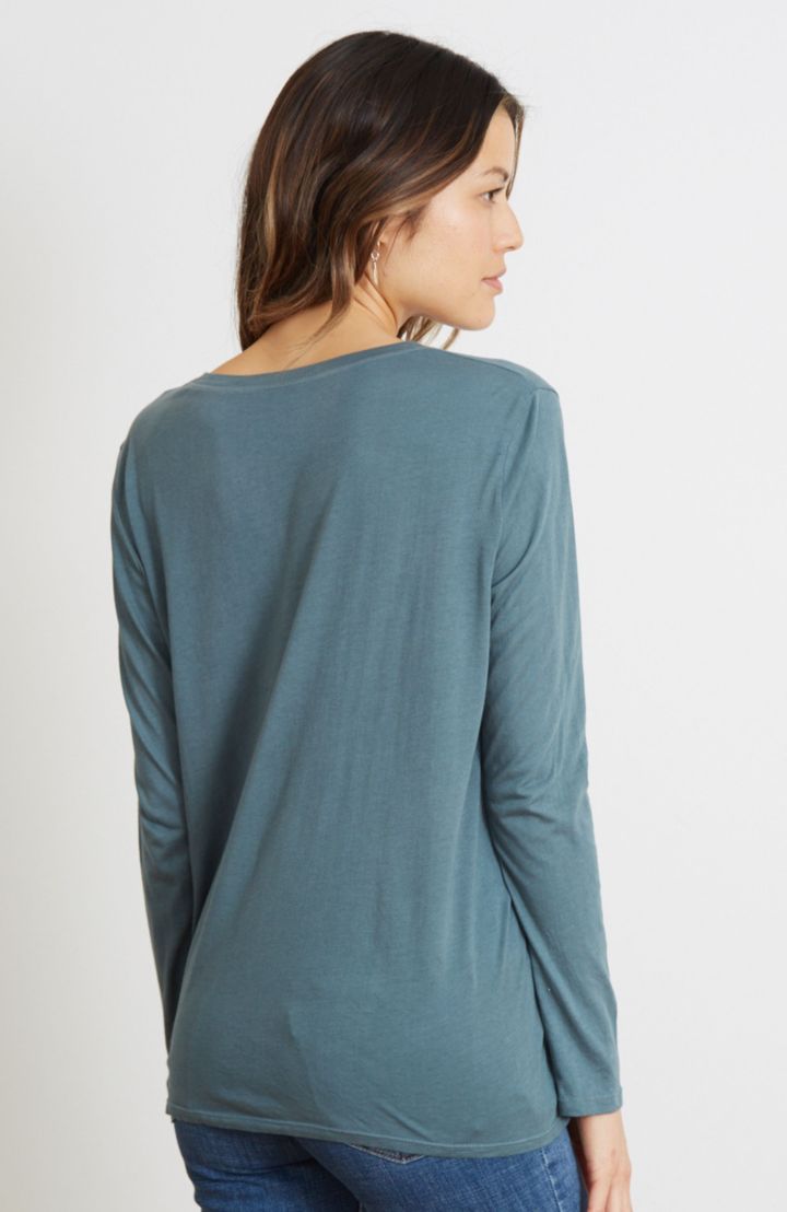 goodhYOUman Suzanne long sleeve t-shirt in Agave