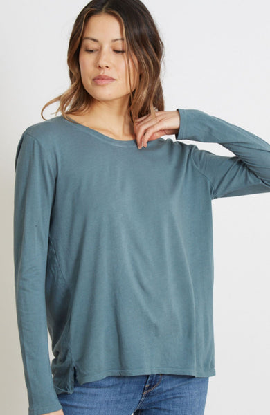 goodhYOUman Suzanne long sleeve t-shirt in Agave