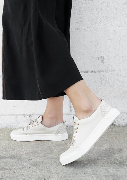 Kaanas Paris Lace-up Sneaker in Off White