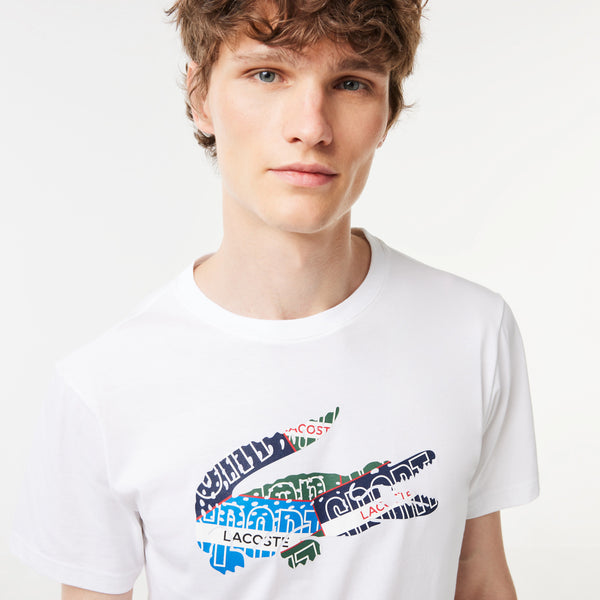 Lacoste Logo Cotton Jersey Sport T-shirt - White
