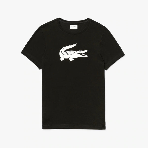 Lacoste Men's SPORT Crew Neck Ultra Dry T-shirt 258-BLACK/WHITE