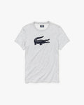 Lacoste Sport 3D Print Croc Jersey T-Shirt - Grey/Navy
