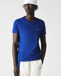 Lacoste V-neck Pima Cotton T-shirt - Cosmic Blue