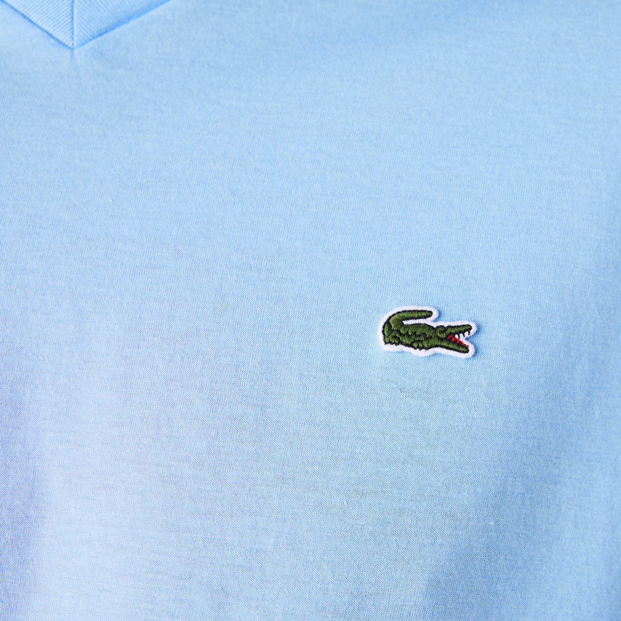 Lacoste V-neck Pima Cotton T-shirt - Overview Blue