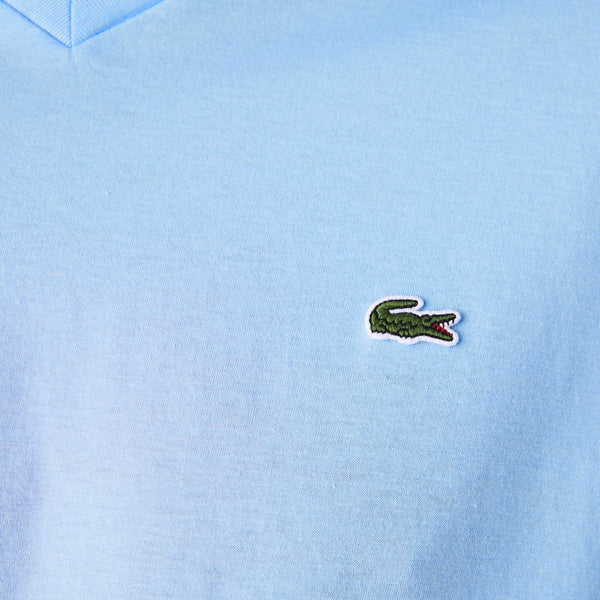 Lacoste Men's V-neck Pima Cotton T-shirt - Overview Blue