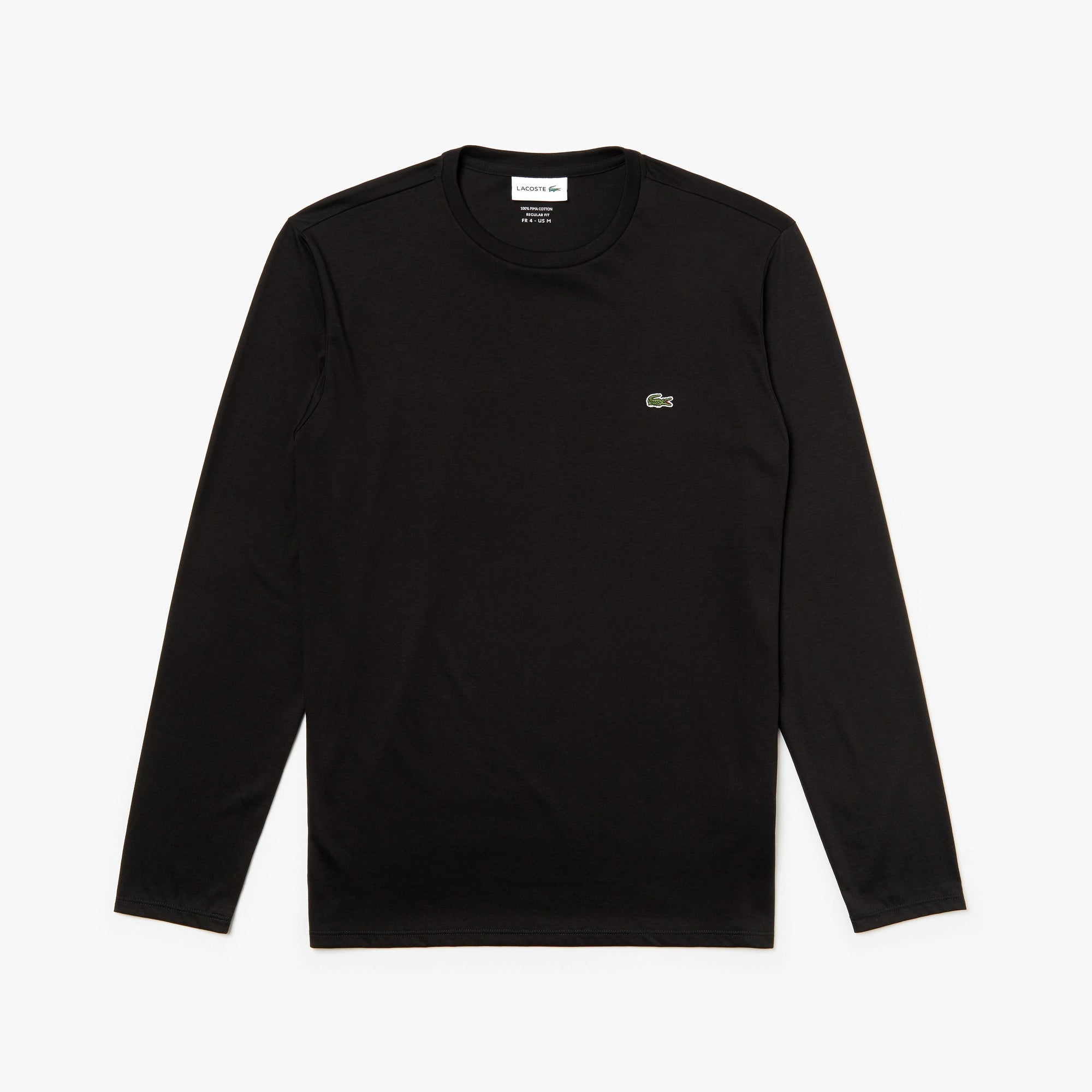 Lacoste Crew Neck Pima Cotton Jersey L/S T-shirt - Black