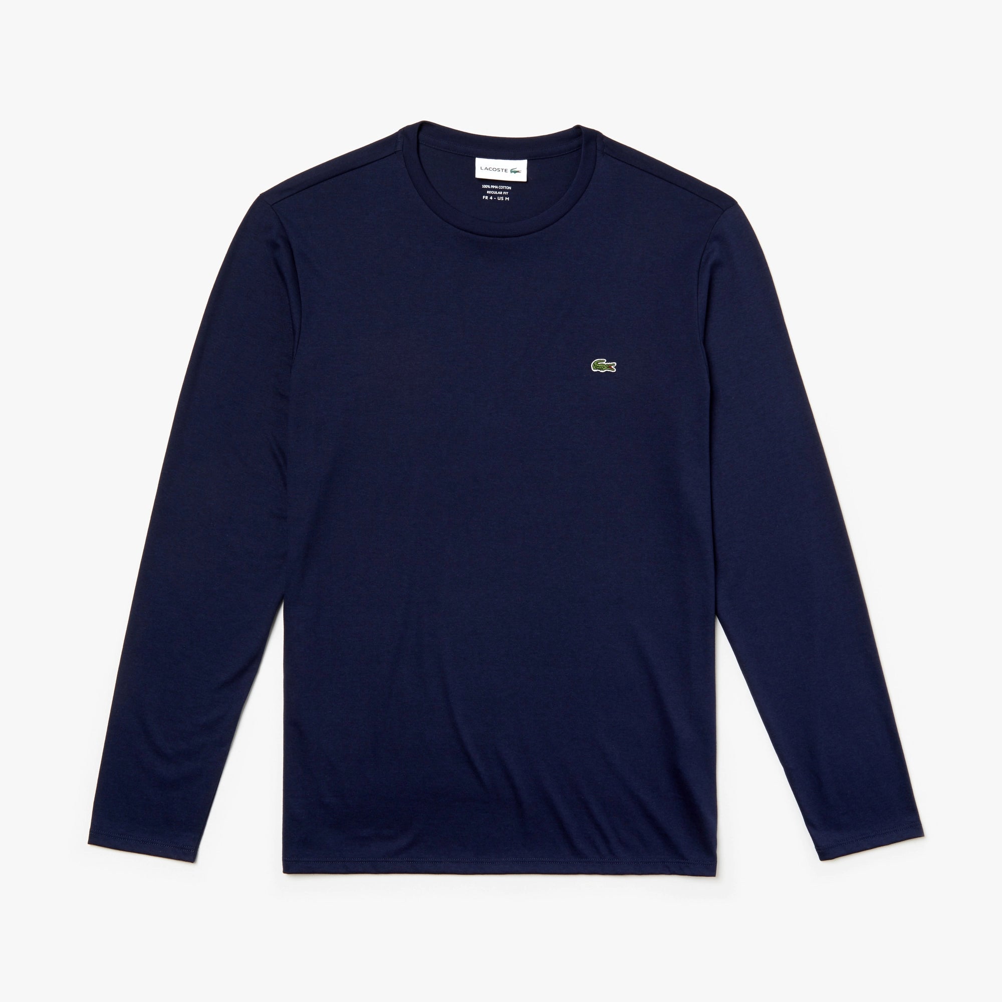 Lacoste Crew Neck Pima Cotton Jersey L/S T-shirt - Navy