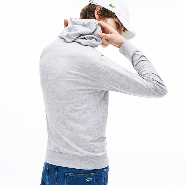 Lacoste Men’s Regular Fit Hooded Jersey T-shirt - Light Grey
