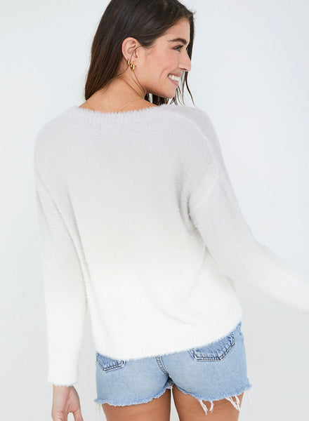 bella dahl slouchy sweater in Pearl Smoke Ombre