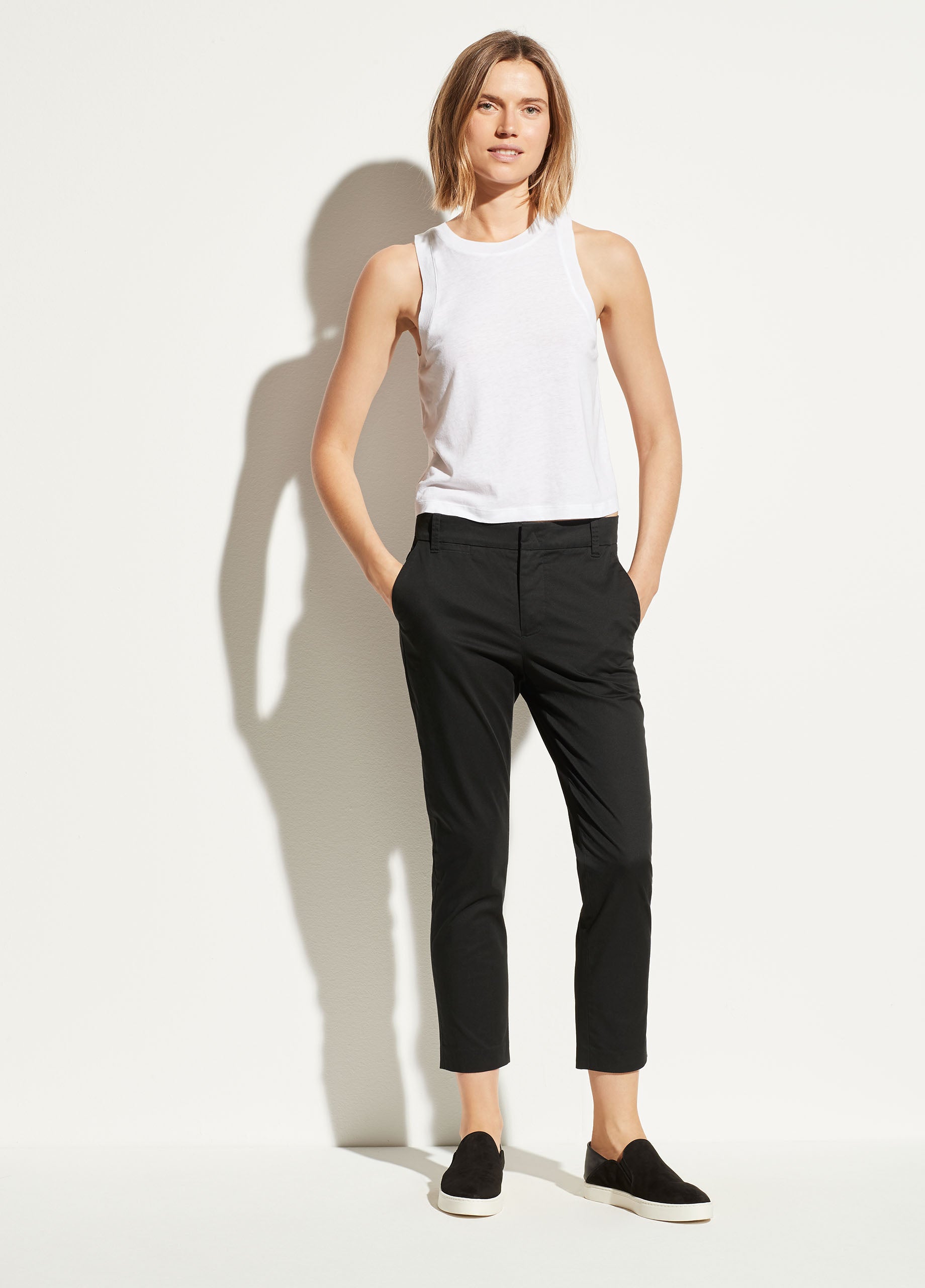 vince. coin pocket chino in black