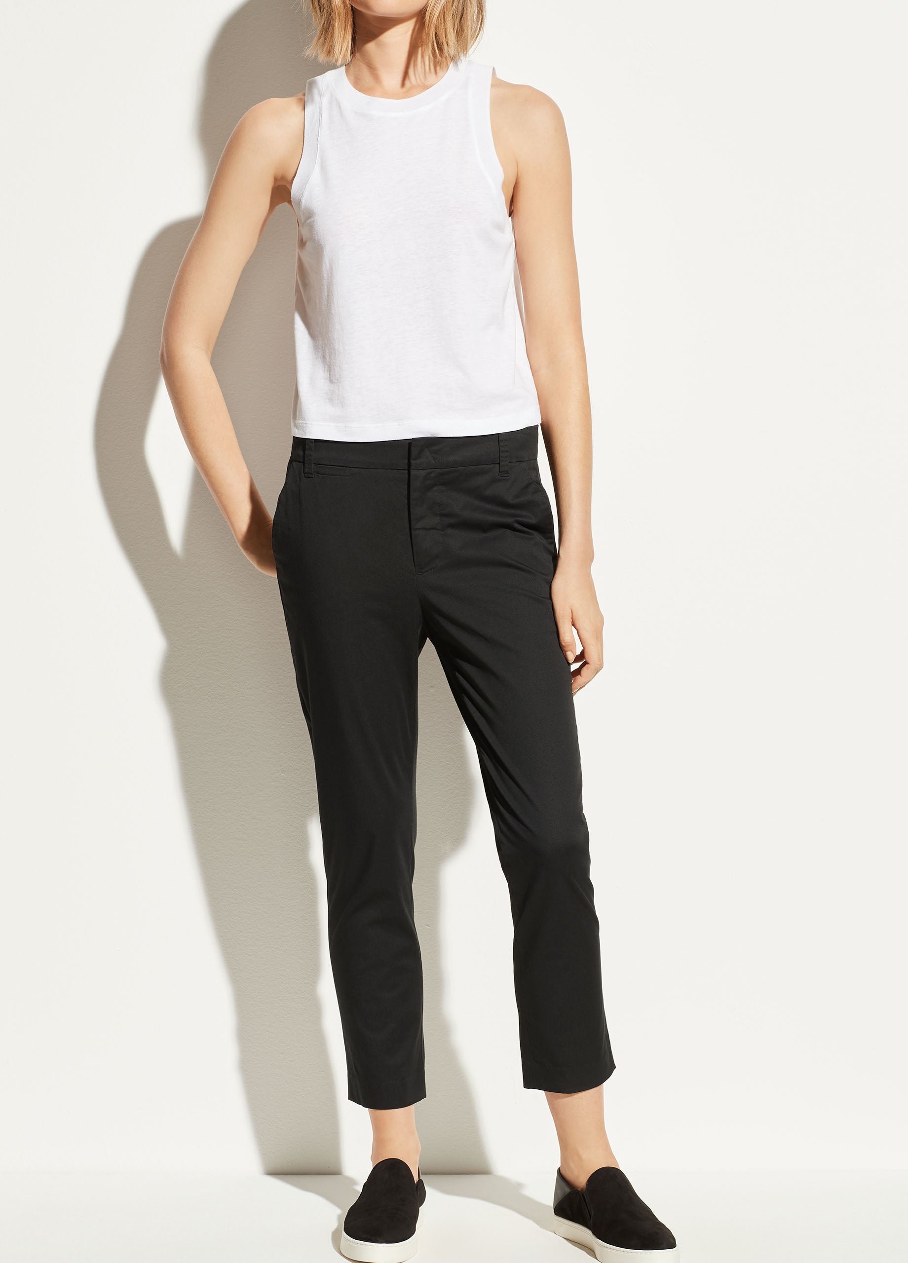 vince. coin pocket chino in black