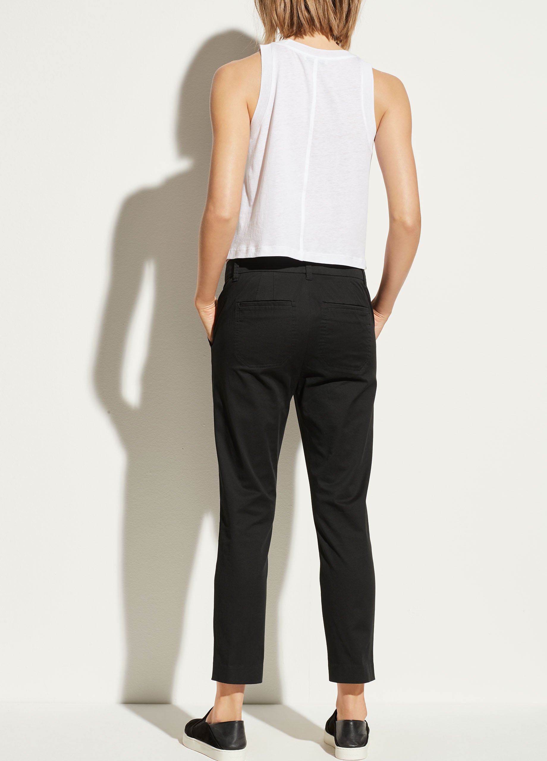 vince. coin pocket chino in black