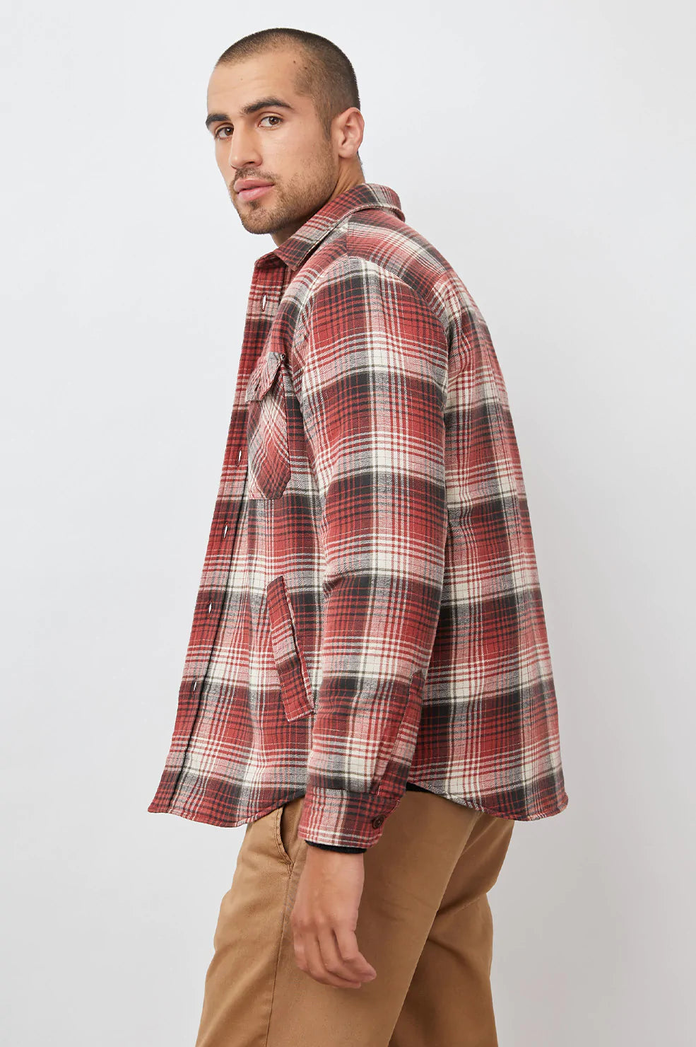 Rails Men's Worthing Shirt Jacket - Crimson Raven